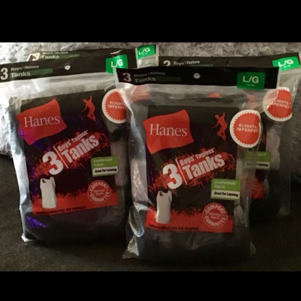 Hanes boys tagless Tanks